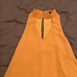 Yellow Keyhole Dress